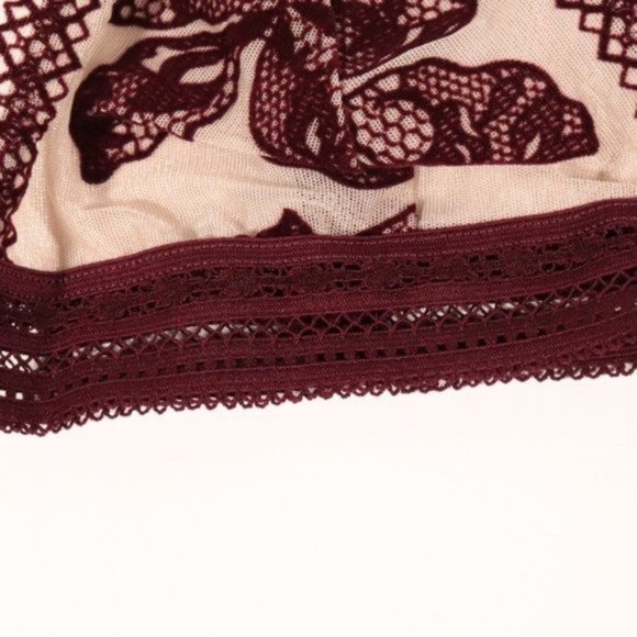 NWT Free People X Revolve Alia Bralette in Bordeaux Combo - Picture 5 of 9